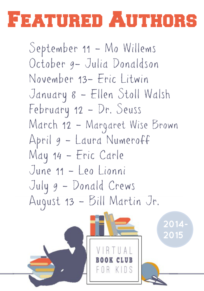 Author List for the Virtual Book Club for Kids 2014-2015