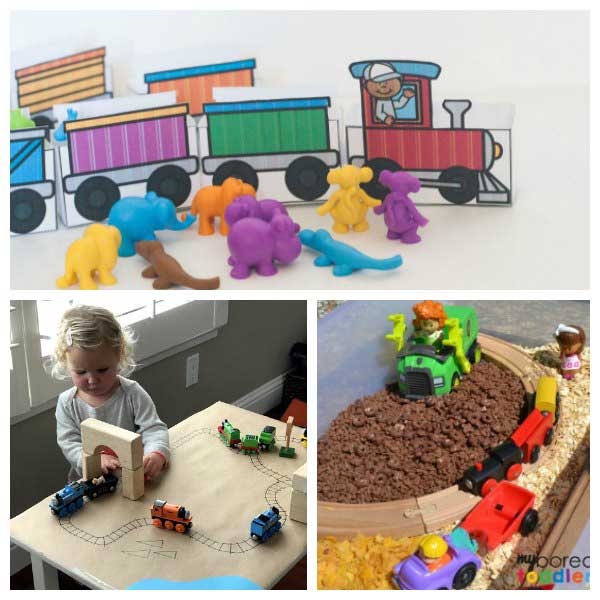 Transportation themed activities and crafts for toddlers and preschoolers based on the classic children's book Freight Train by Donald Crews.