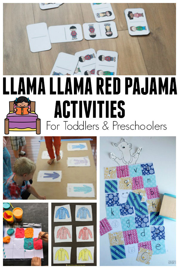 Fun activities based on the classic children's storybook Llama Llama Red Pajama by Anna Dewdney ideal for toddlers and preschoolers.