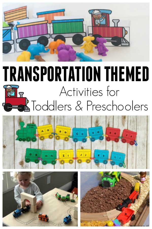 Transportation themed activities and crafts for toddlers and preschoolers based on the classic children's book Freight Train by Donald Crews.