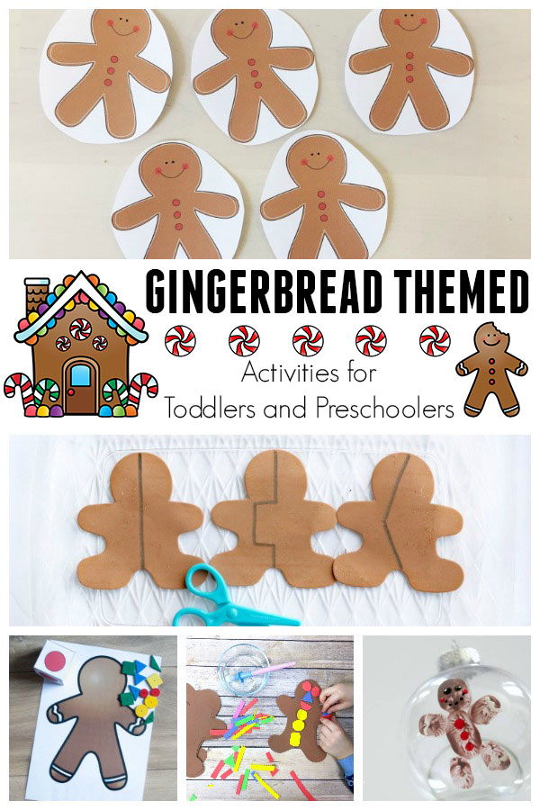 Fantastic Selection of Gingerbread activities based on the beautifully illustrated Gingerbread Baby by Jan Brett for Toddlers and Preschoolers.