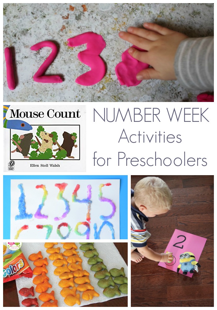 Play, learn, create and read with this fun Number Week for preschoolers. Featuring 5 simple, easy to do, simple to set up budget friendly activities.