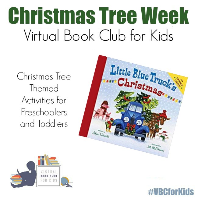 Little Blue Truck's Christmas book with Christmas Tree Themed Activities