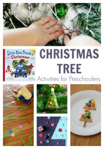 christmas tree activity plan for preschoolers featuring Little Blue Truck's Christmas