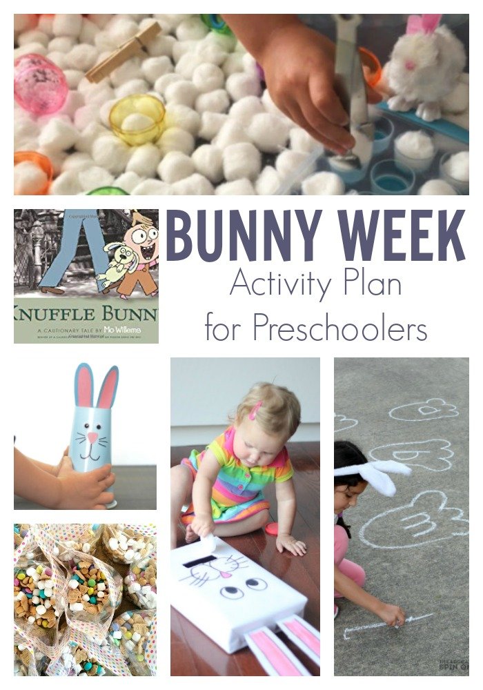 Bunny Week Activity plan for Preschoolers featuring Knuffle Bunny