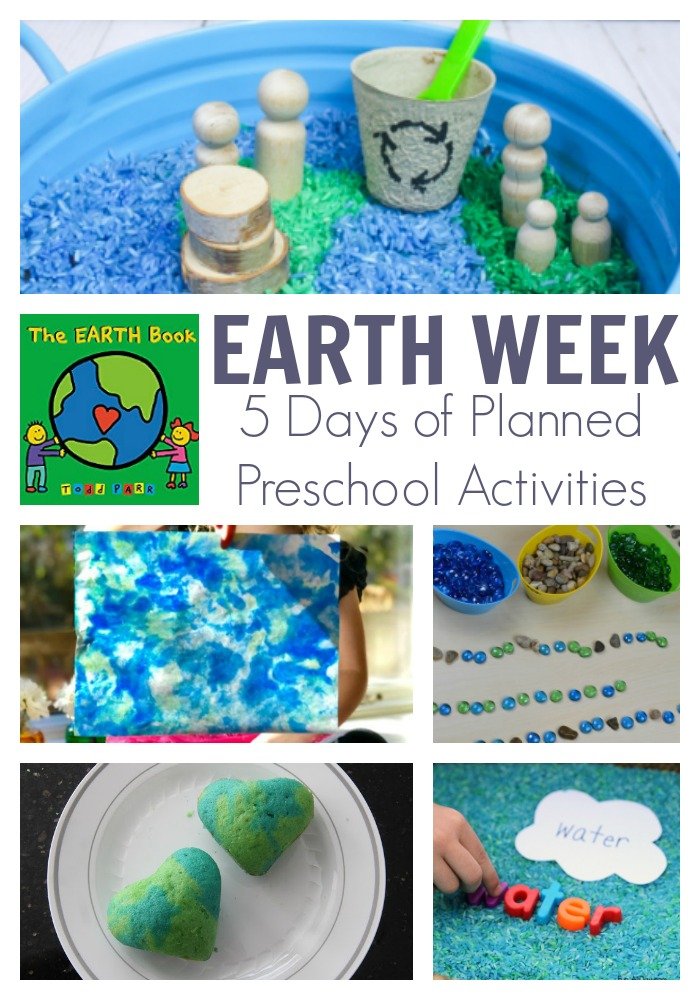 Earth Day and Week Activities for preschoolers from the virtual book club for kids