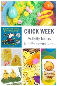 Chick themed activities for preschooler and toddlers