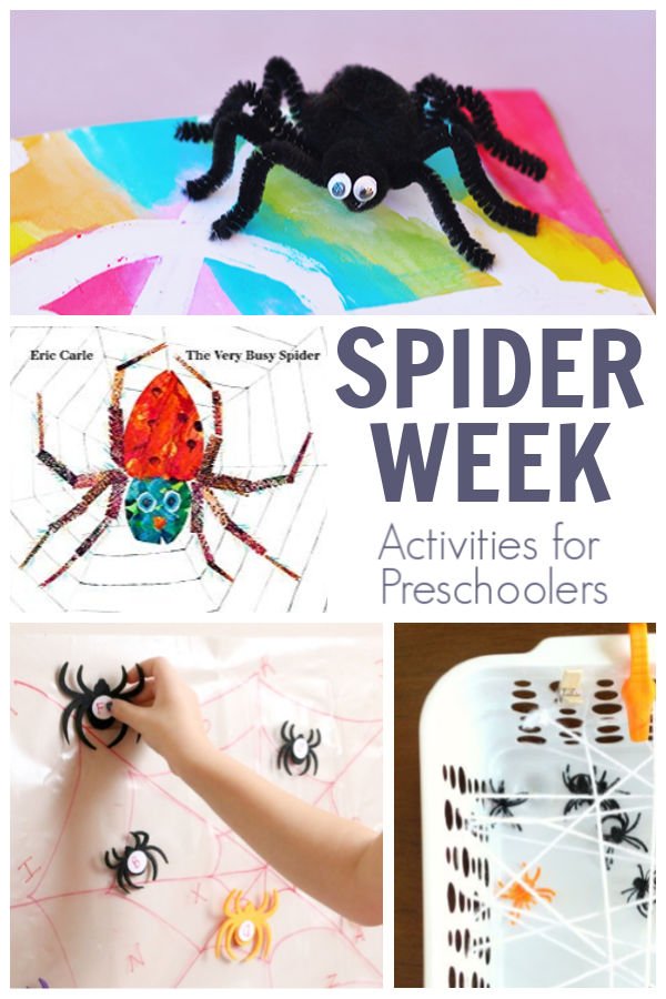 spider themed activities for preschoolers and featured book The Very Busy Spider by Eric Carle