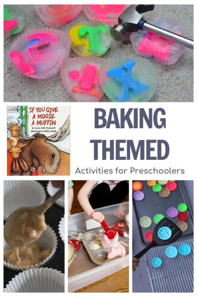 Baking themed activities featuring the book If you Give a Moose a Muffin