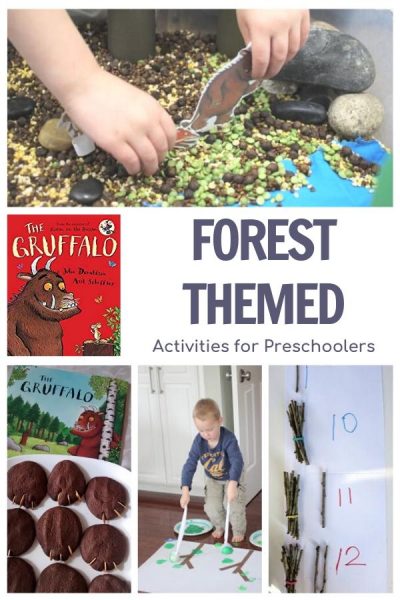 Forest week for preschoolers featuring The Gruffalo on the Virtual Book Club for Kids