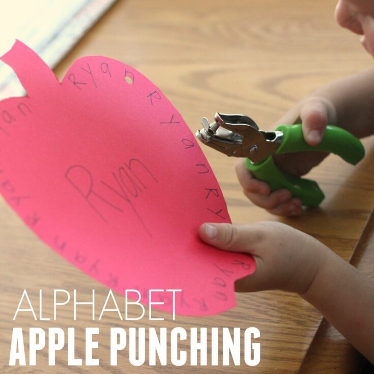 Image for Alphabet Apple Punching Activity