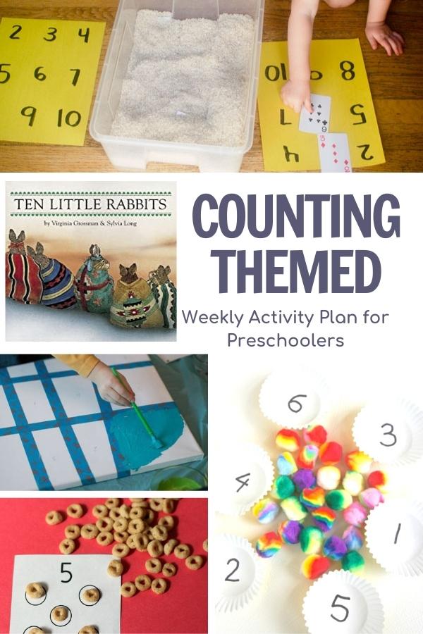 counting activities collage for preschoolers