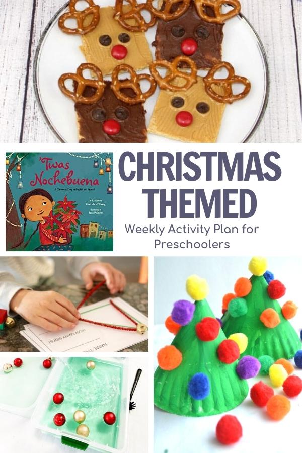 pinterest image for Christmas week from the Virtual Book Club for Kids