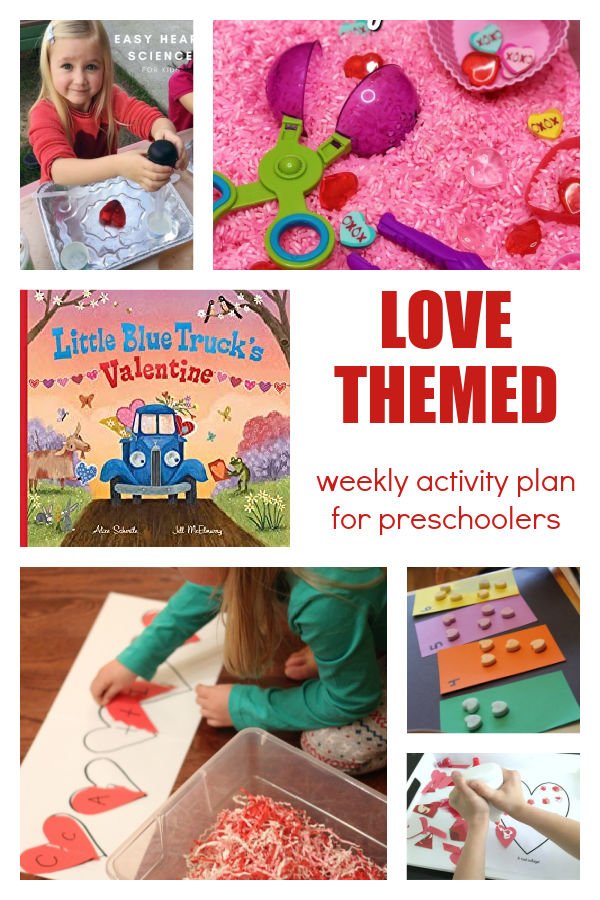 Love Themed Weekly Activity Plan for Preschoolers