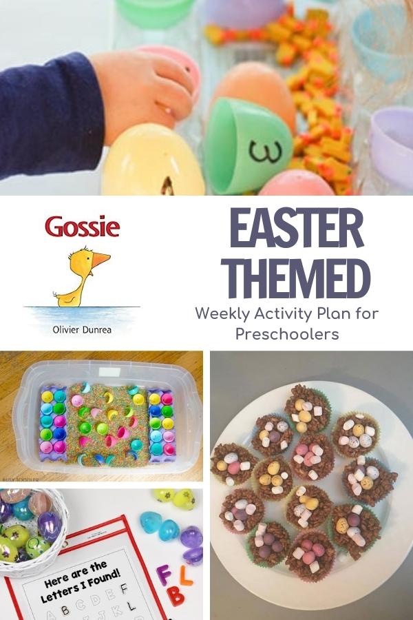 Activity Plan for Preschoolers for Easter featuring the book Gossie by OLiver Dunrea.