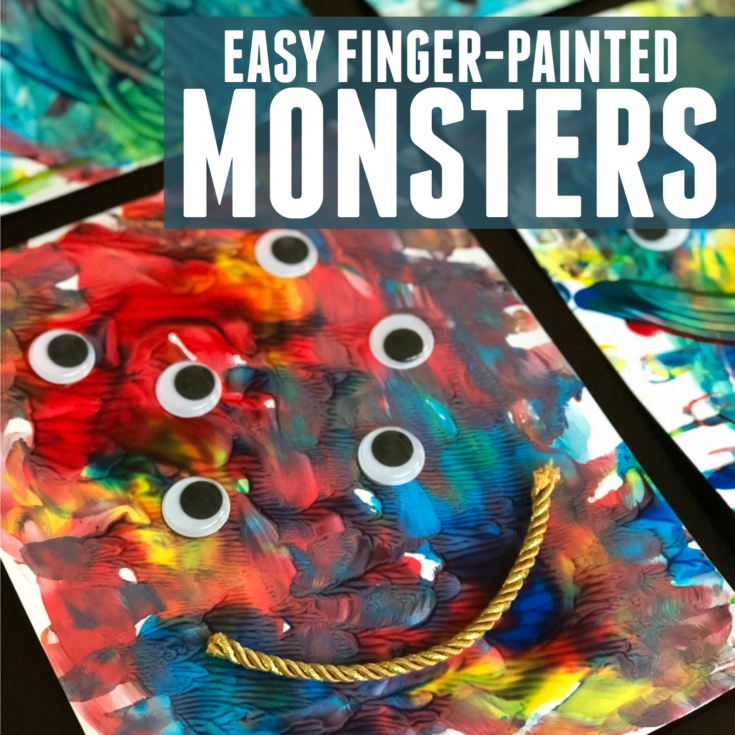 Image for Simple Finger-painted Monsters for Toddlers