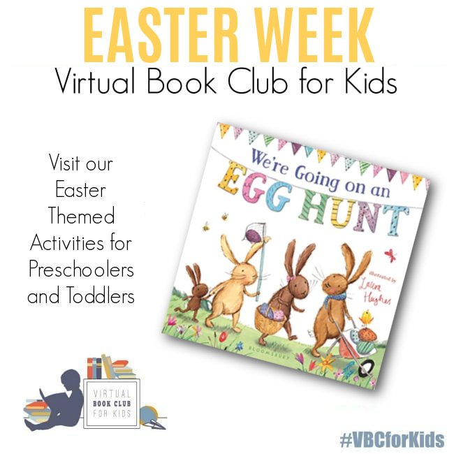 Easter Weekly Planner for Preschoolers featuring We're Going on an Egg Hunt by Laura Hughes