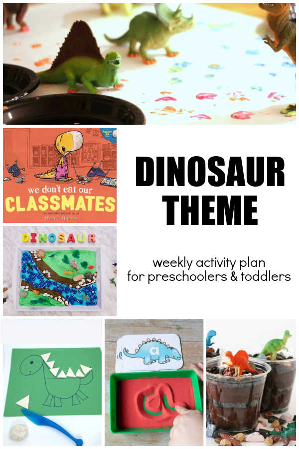 Dinosaur Themed Weekly Planner for Preschoolers and Toddlers