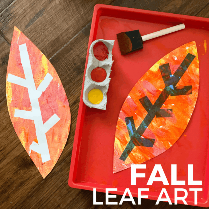 Image for Fall Themed Tape Resist Art Activity