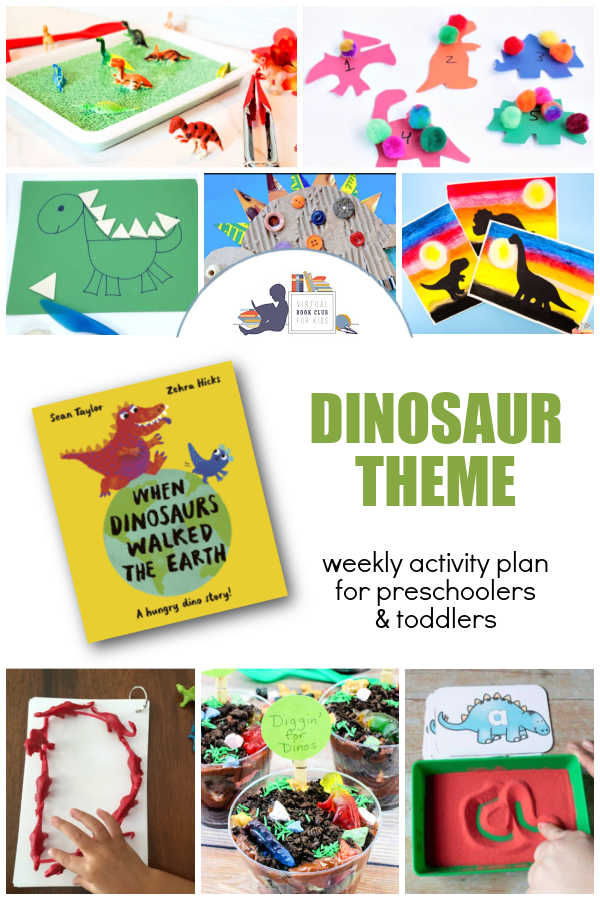 Dinosaur Themed Weekly Planner for Preschoolers