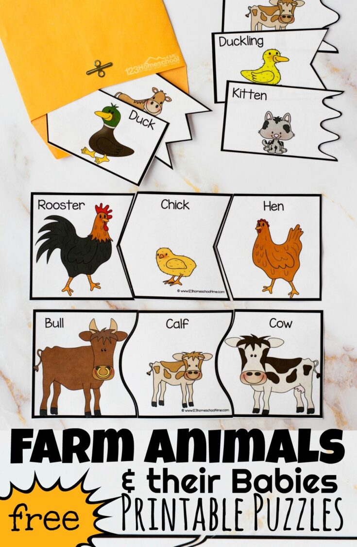 Baby Farm Animals Printables