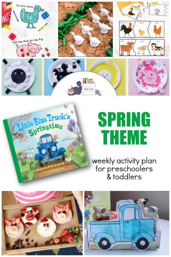 Little Blue Truck's Springtime Weekly Planner for Preschoolers