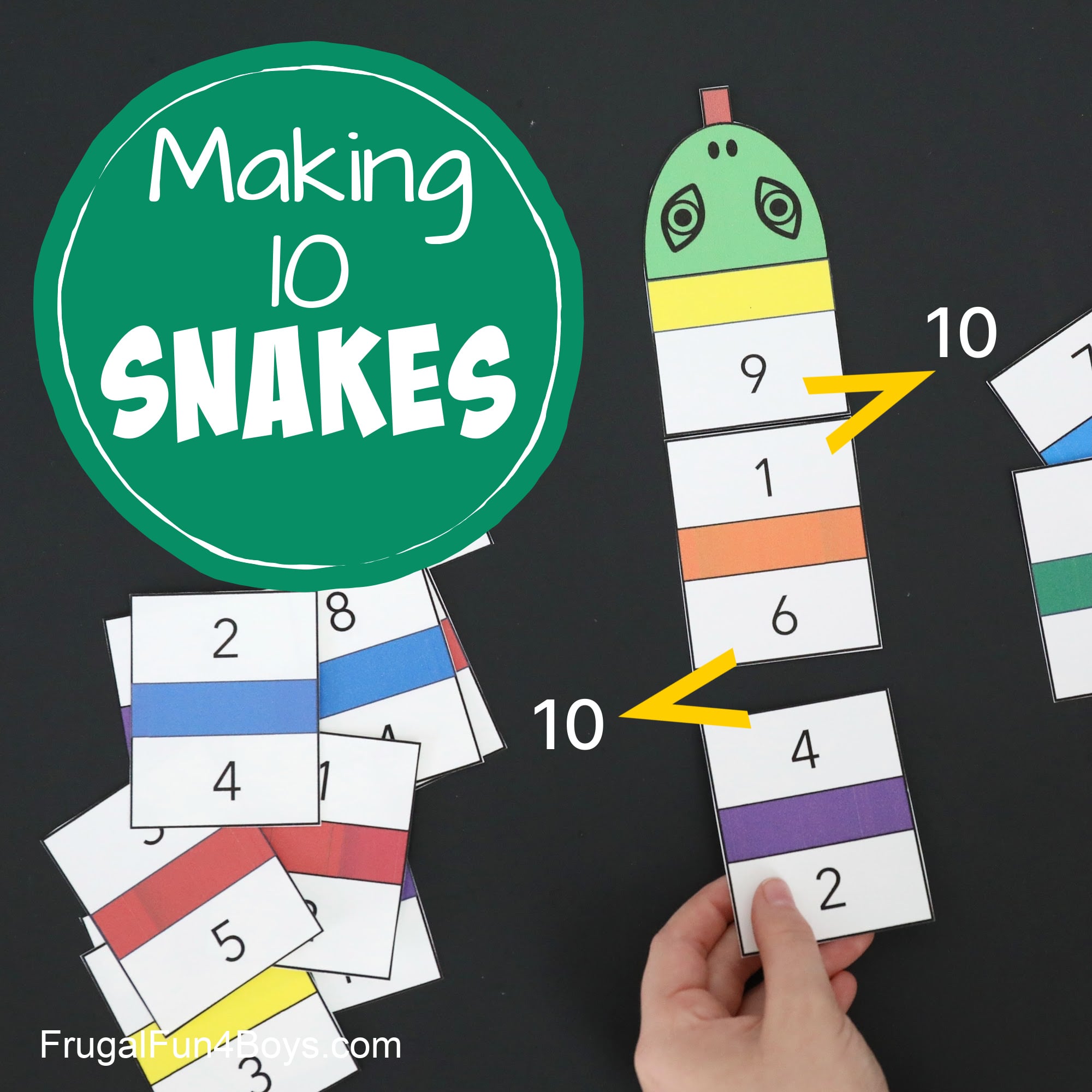Image for Making Ten with SNAKES {Printable Math Activity}
