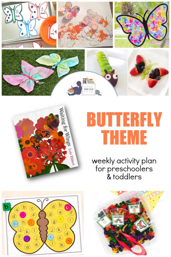 Butterfly Themed Weekly Planner for Preschoolers and Toddlers