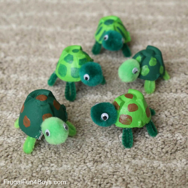 Egg Carton Turtles