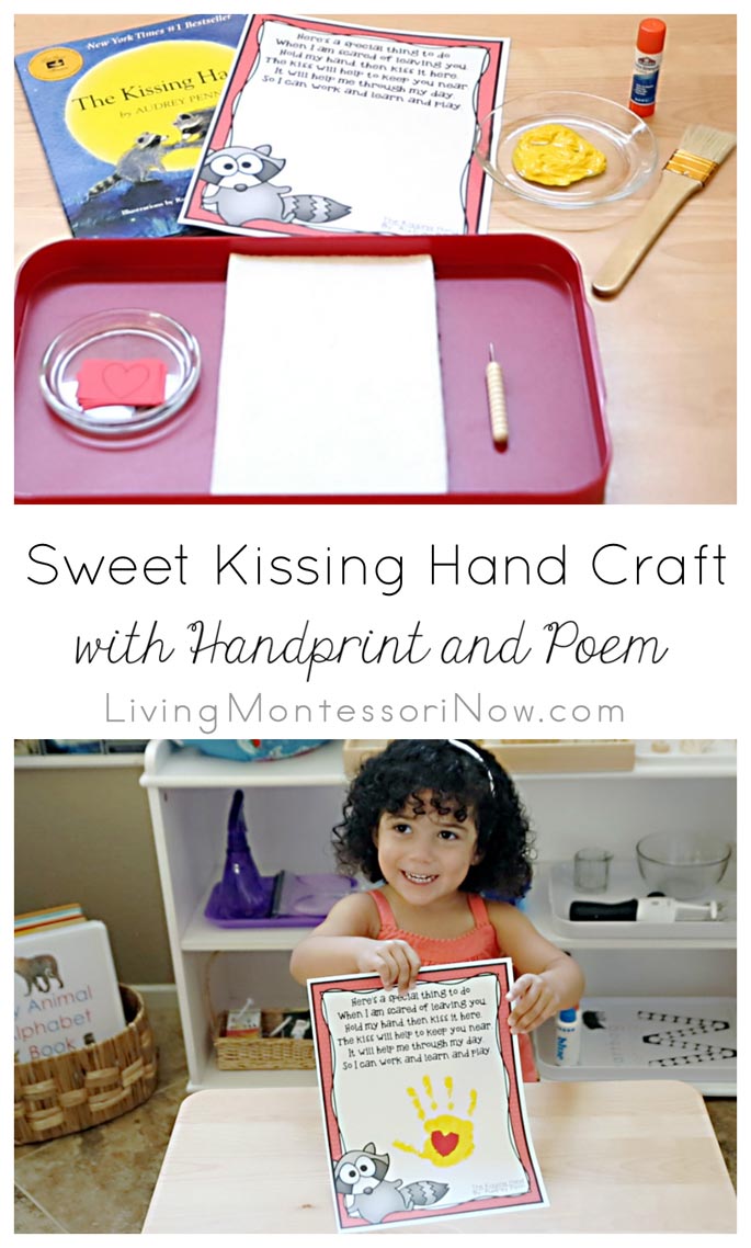 Handprint Poem Inspired by The Kissing Hand